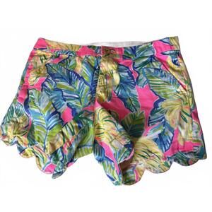 Lilly Pulitzer The Buttercup Stretch Shorts 5" Inseam Size 4 Preppy